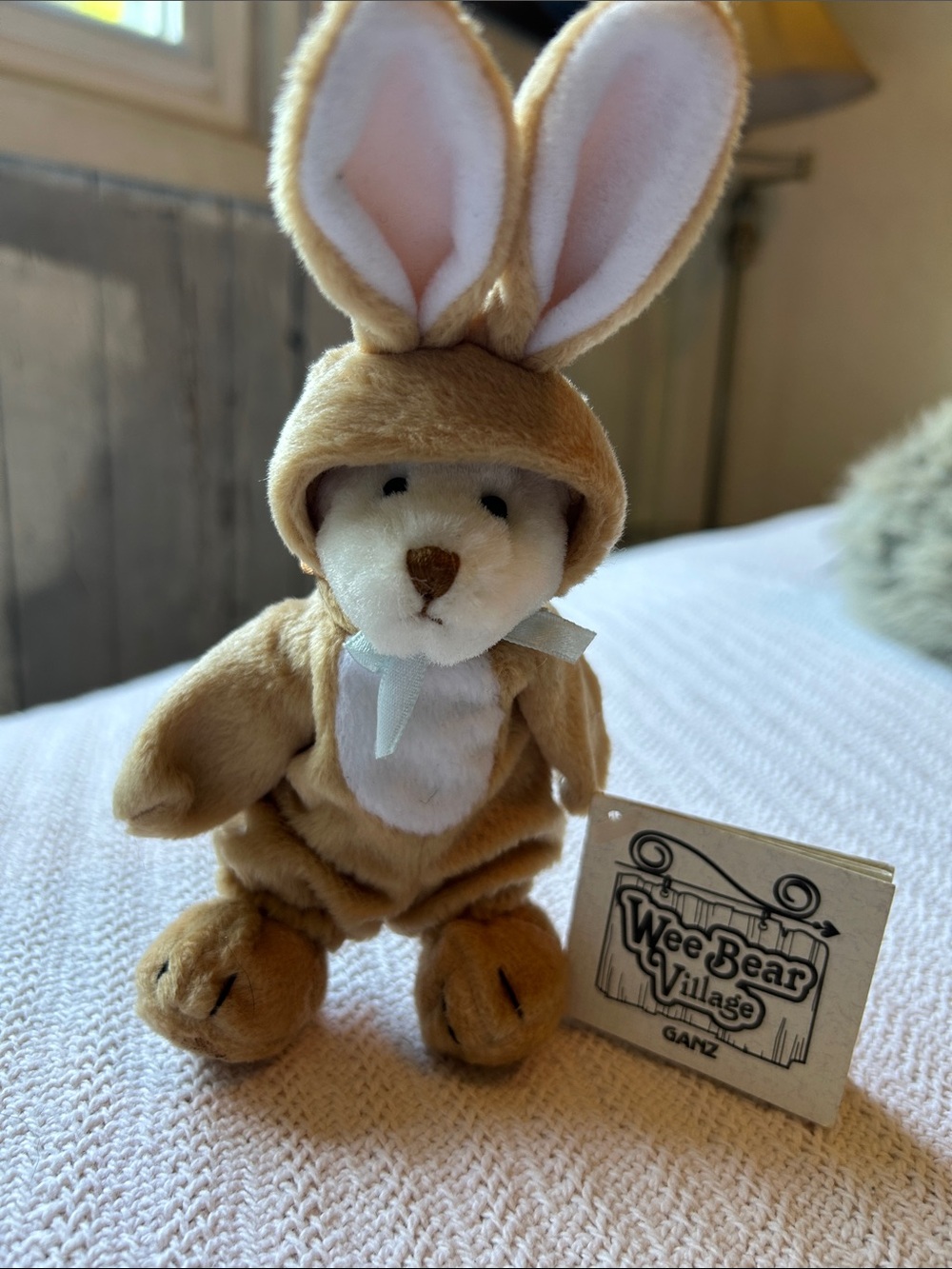 Ganz Wee Bear Village 5" Dressed Up Teddies Stuffed Animals with rabbit costume.